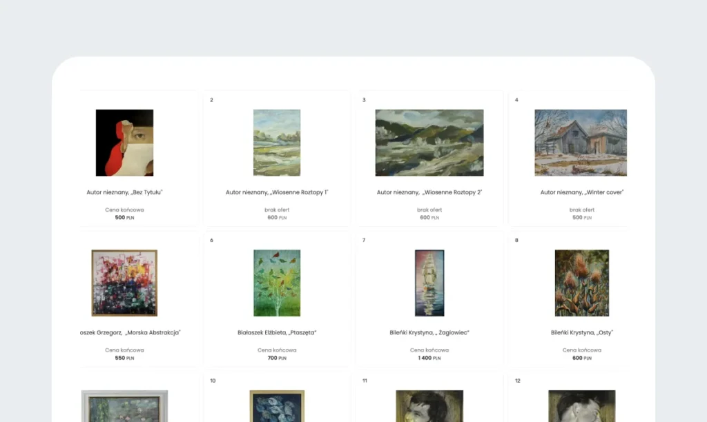 Galeria obrazów w ramach aukcji obrazów hospicjum dla dzieci w Rzeszowie